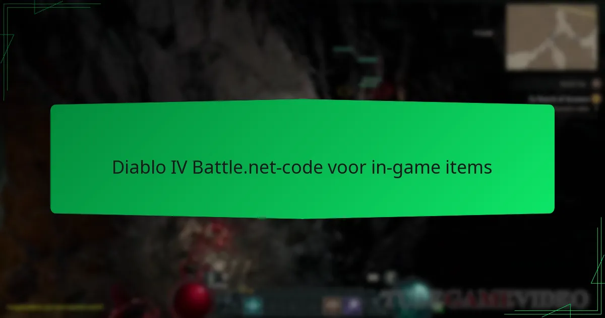 Diablo IV Battle.net-code voor in-game items