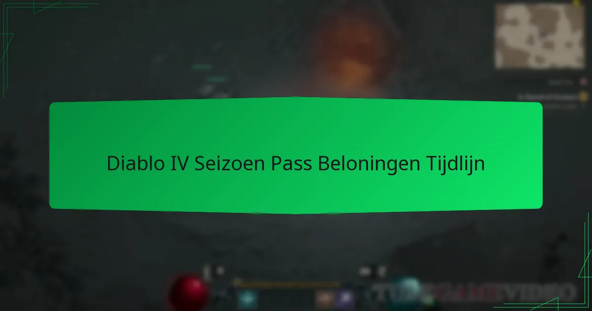 Diablo IV Seizoen Pass Beloningen Tijdlijn