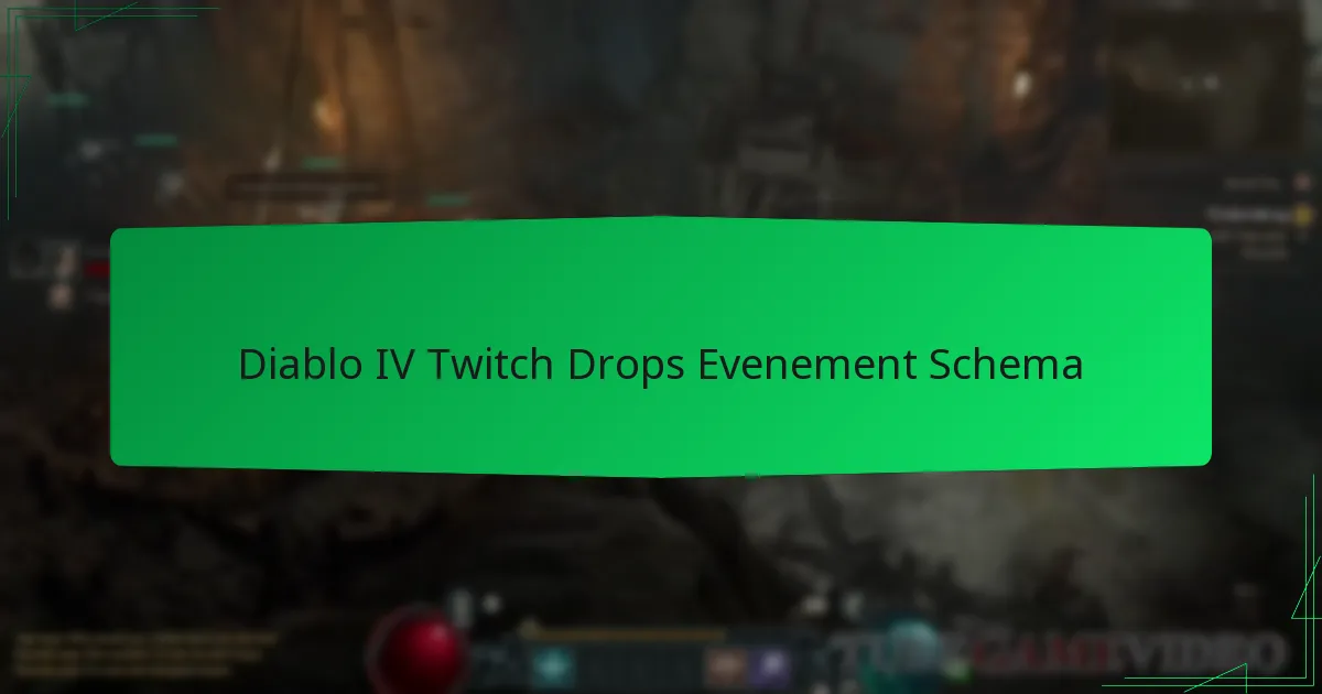 Diablo IV Twitch Drops Evenement Schema